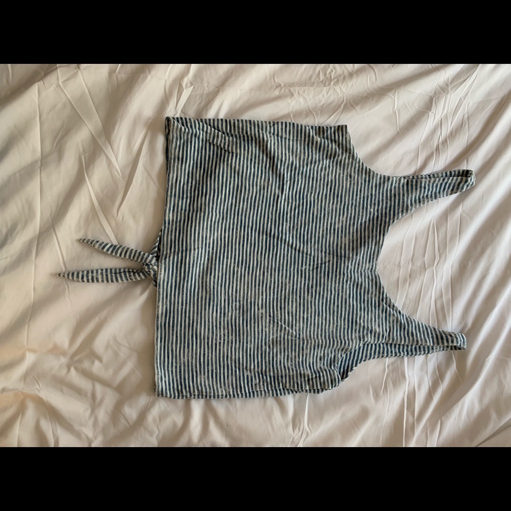 Fatherty blue and white stripped tie tank top - Picture 5 of 5